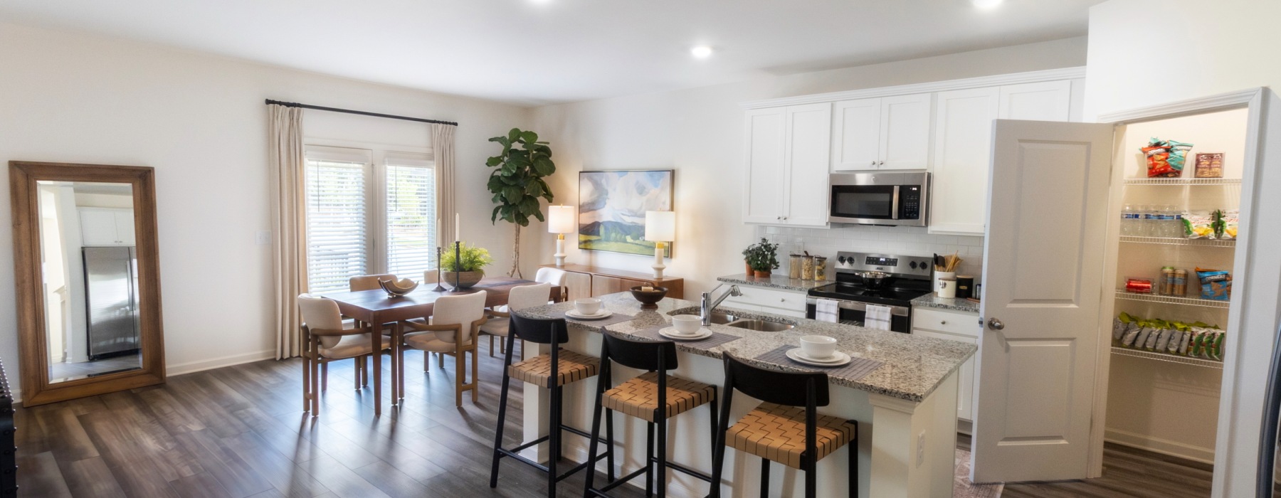 Well-lit kitchen with ample counter space